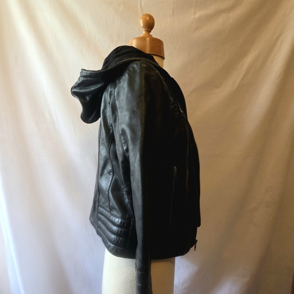 First Classics Black Leather Jacket Medium - image 2